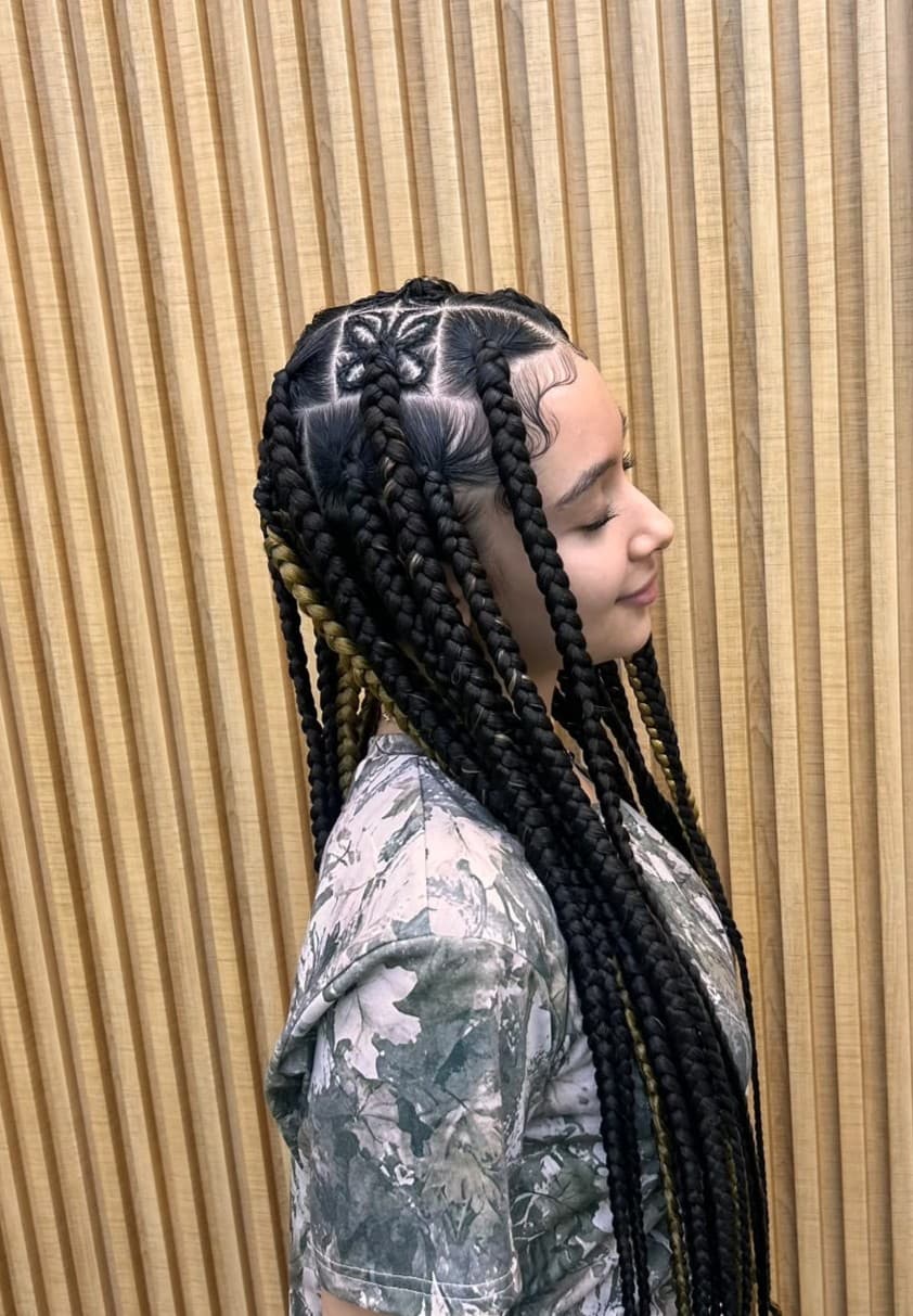 Box Braids cu 4 Fluturasi